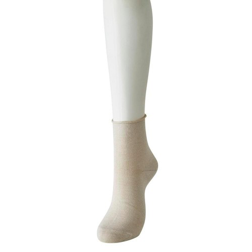 3足よりどり トップロールクルーソックス 婦人 ベージュ 21-23cm トップバリュ