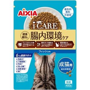 ペット用】 アイシア i CARE キャットドライ 成猫用 フィッシュ味 400g