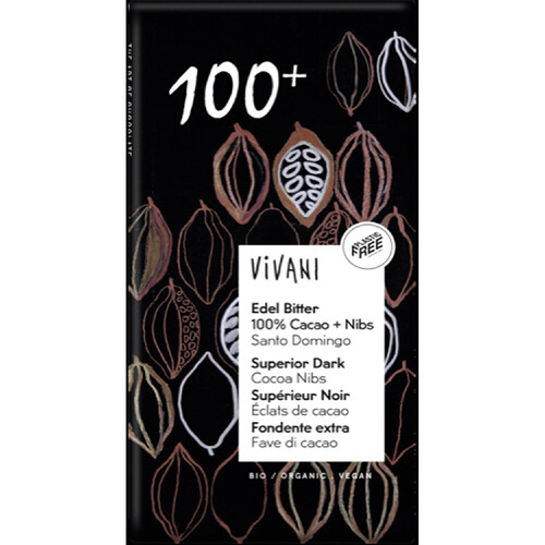 ヴィヴァーニ オーガニックエキストラダークチョコレート100% 80g