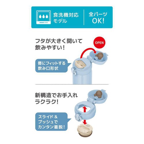 サーモス 真空断熱ケータイマグボトル500ml アイスブルー 水筒 食洗機対応 JNL-S500(ICB)