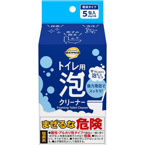 トイレ用泡クリーナー 5包入 トップバリュベストプライス