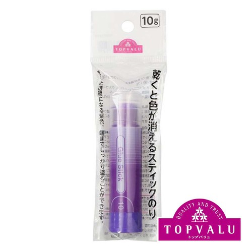 乾くと色が消えるスティックのり 10g トップバリュ