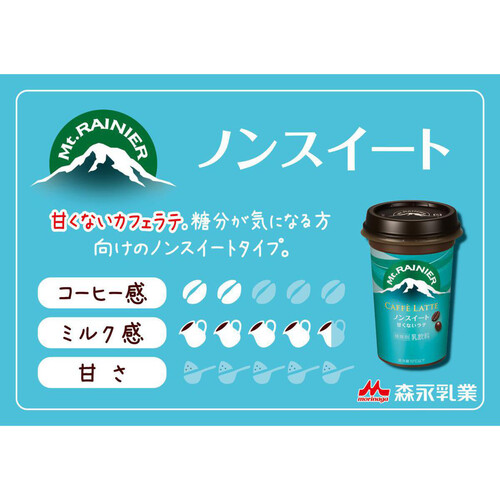 森永乳業 マウントレーニア カフェラッテ ノンスイート 240ml