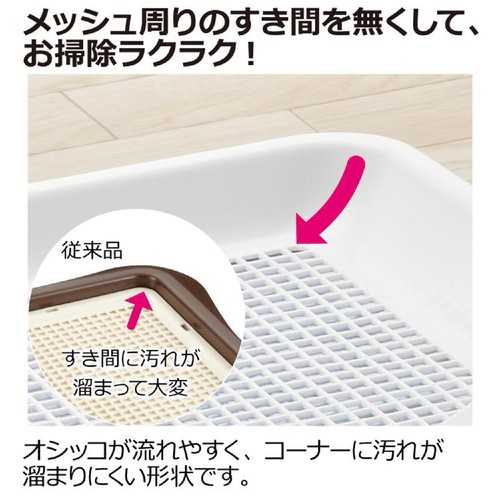 【ペット用】 リッチェル お掃除簡単ステップトレー レギュラー ダークブラウン