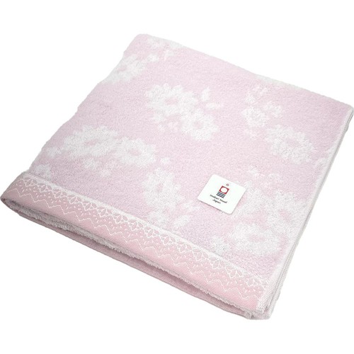 林 今治フラワーワルツ バスタオル約60 x 120cm ピンク Green Beans