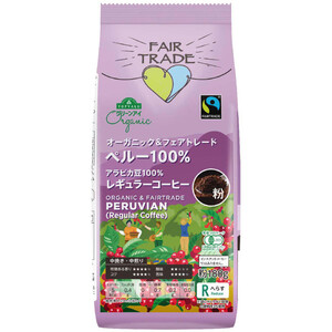 オーガニックフェアトレードコーヒー ペルー100% 粉 180g トップバリュ