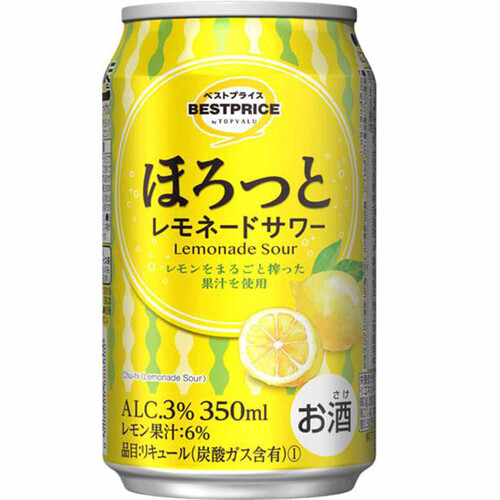 ほろっと レモネードサワー 350ml トップバリュベストプライス