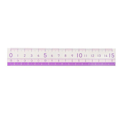 直定規 15cm ラベンダー トップバリュ