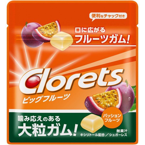 モンデリーズ クロレッツ ビッグフルーツ パッションフルーツ ミニパウチ 17g