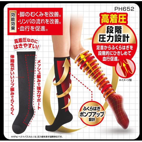 ピップ スリムウォーク メディカルリンパ ハイソックス M-L