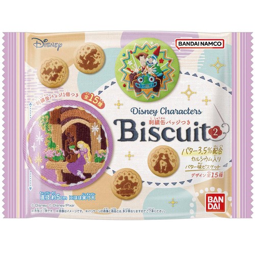 バンダイ Disney Characters 刺繍缶バッジビスケット2 21g