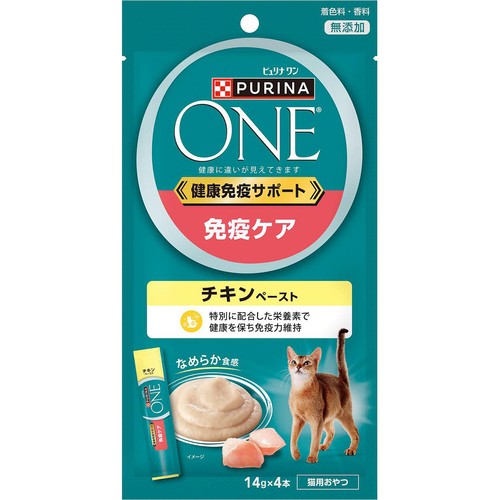 【ペット用】 ネスレピュリナ ピュリナワン 健康免疫サポート 免疫ケア チキンペースト 14g x 4本