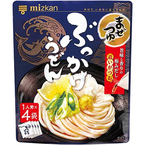 ミツカン まぜつゆ ぶっかけうどん 1人前 x 4袋 Green Beans