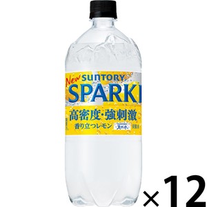 サントリー 天然水 SPARKLING レモン 1ケース 1050ml x 12本 Green