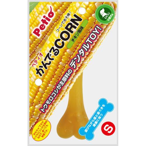 【ペット用】 ペティオ かんでるCORN チキン風味 小型犬用 Sサイズ 1本