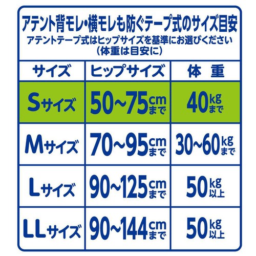 大王製紙 アテント 消臭効果付きテープ式 背モレ横モレも防ぐ S 34枚