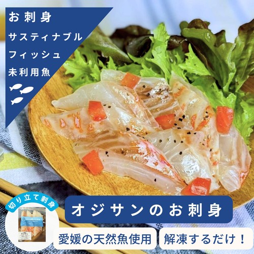【冷凍】Umiのアトリエ 未利用魚 サステナブルフィッシュ 愛媛県産おじさんの刺身スライス 50g