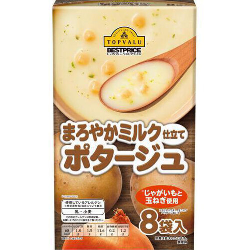 まろやかミルク仕立てポタージュ8食入 140g(17.5g x 8袋) トップバリュベストプライス