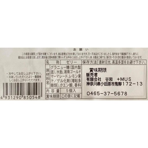 谷和 湘南ゴールドゼリー 手提げ袋 5個入