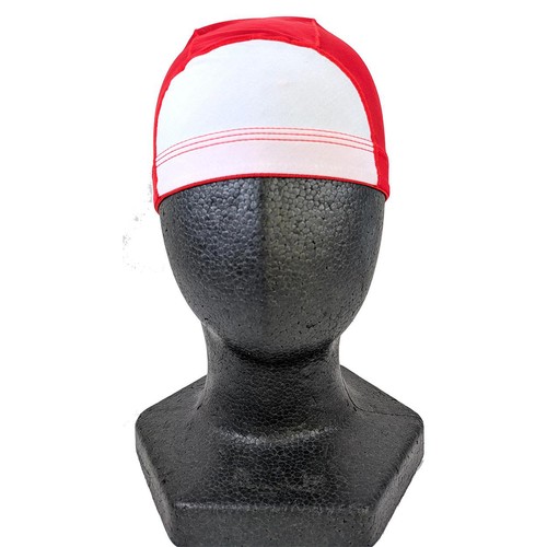 ネーム付きスイムキャップ 赤 Lサイズ 頭囲54cm-59cm