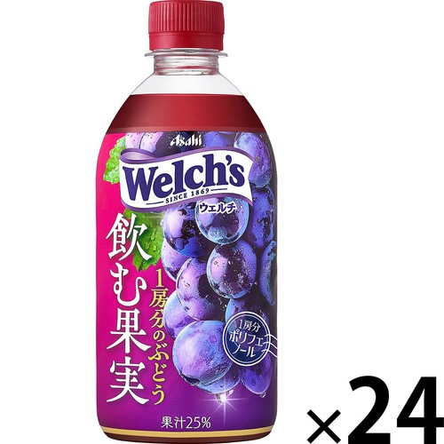 アサヒ飲料 ウェルチ飲む果実 1房分のぶどう 1ケース 470ml x 24本