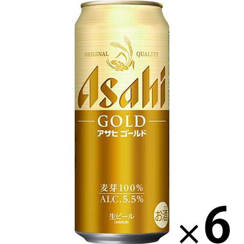 【5.5%】 アサヒ ゴールド 500ml x 6本