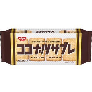 日清シスコ ココナッツサブレ 16枚入(4枚 x 4袋) Green Beans
