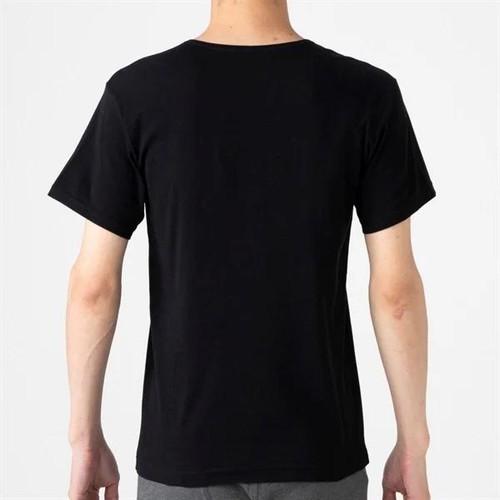PEACE FIT(ピースフィット)COOL コットン 半袖Vネックシャツ 紳士 クロ 2XL トップバリュ