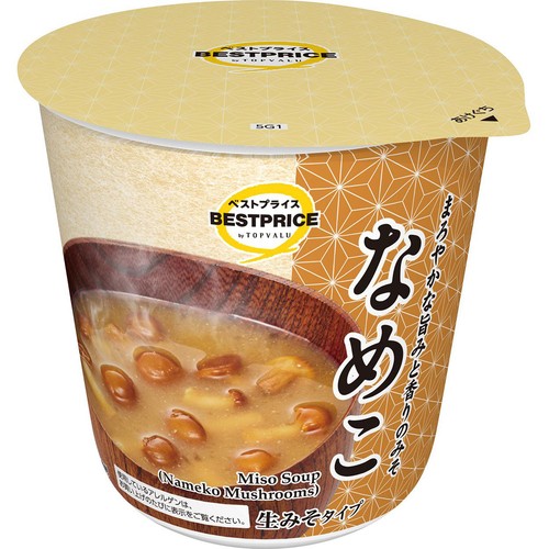 カップみそ汁 なめこ 60.2g トップバリュベストプライス