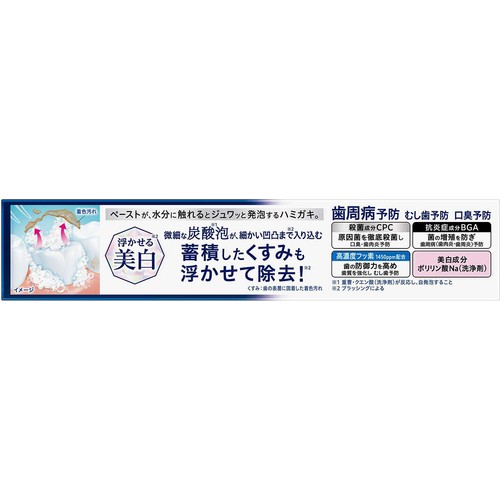 花王 ピュオーラ 炭酸洗浄ハミガキ 浮かせる美白 ホワイトスパークリングの香味 95g