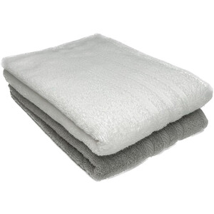 オーガニックコットン バスタオル 2枚セット 約60 x 120cm グレー