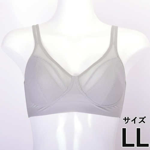 B.V.D. 涼ブラ ハーフトップ 婦人 ライトグレー LL