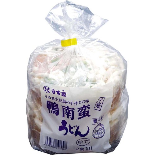 うす家 讃岐小豆島鴨南蛮手延うどん【冷凍】 2食入 1000g