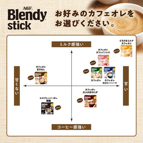 味の素AGF ブレンディ スティック カフェオレ 甘さなし スティックコーヒー 27本入