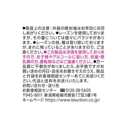 ブルボン ガトーレーズンファミリーサイズ 8個入