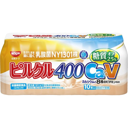 日清ヨーク ピルクル400Ca&V 65ml x 10本 Green Beans | グリーン