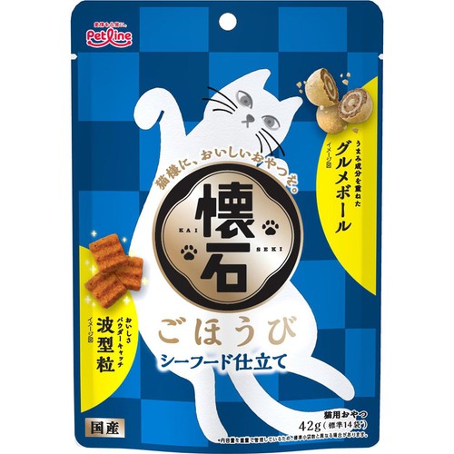 【ペット用】 ペットライン 懐石ごほうび シーフード仕立て 42g