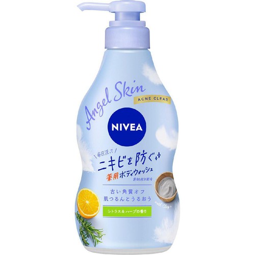 花王 ニベア エンジェルスキン 薬用ボディウォッシュ アクネクリア シトラス&ハーブの香り ポンプ 470ml