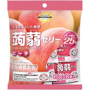silicoco シリーコーコ　シリココ　桃　もも　ゼリー　ピーチ　大 蒟蒻ゼリー ピーチ味 15g x 8個 トップバリュベストプライス Green
