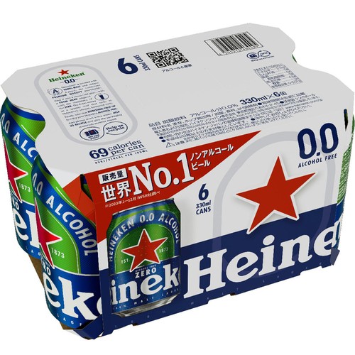 ノンアルコール】 ハイネケン0.0 330ml x 6本 Green Beans | グリーン