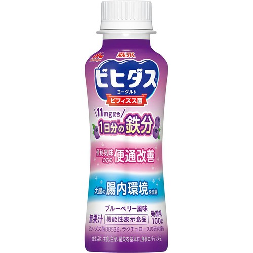 森永乳業 ビヒダスヨーグルト 便通改善 1日分の鉄分ドリンクタイプ 100g