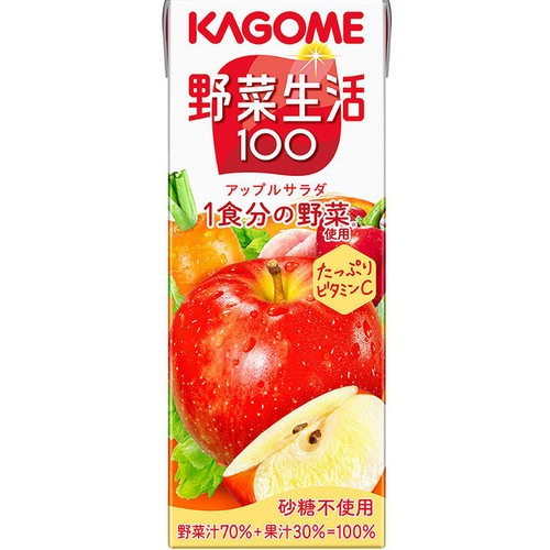 カゴメ 野菜生活100 アップルサラダ 1ケース 200ml x 12本