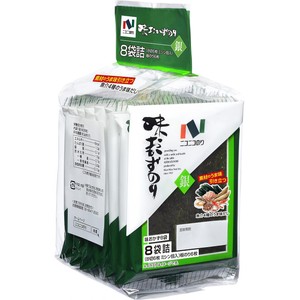 ニコニコのり 味おかずのり 8袋詰(8切 x 6枚) Green Beans | グリーン