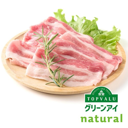 宮城県産 ナチュラルポークばらうす切り 170g-230g スキンパック 【冷蔵】トップバリュグリーンアイナチュラル