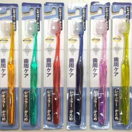 超極細毛歯周ケア薄型ヘッド歯ブラシレギュラかため片テーパー 1本 トップバリュベストプライス