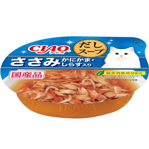 【ペット用】 いなば CIAO このままだしスープ ささみ かにかま・しらす入り 60g