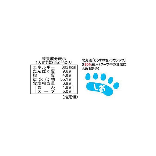 藤原製麺 札幌円山動物園ラーメン 塩味 102.5g