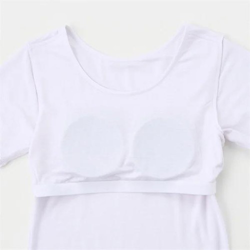 PEACE FIT(ピースフィット) WARM カップ付きシャツ 3分袖 女の子 ブラック 150cm トップバリュ