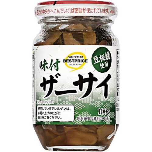 豆板醤使用味付ザーサイ 100g トップバリュベストプライス