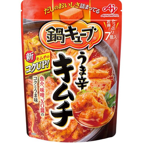 味の素 鍋キューブ うま辛キムチ 7個入 59g Green Beans